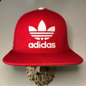 Adidas Originals Trefoil SnapBack Hat Cap Red with White Logo